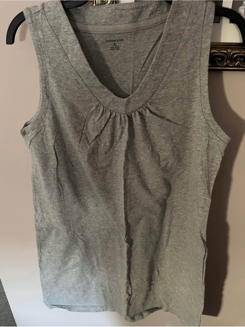 Lands' End Sleeveless V-Neck Gray Cover Up